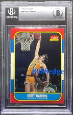1986-87 FLEER ROOKIE CARD: KURT RAMBIS #89 of 132 LAKERS RC/COACH/EXECUTIVE BAS