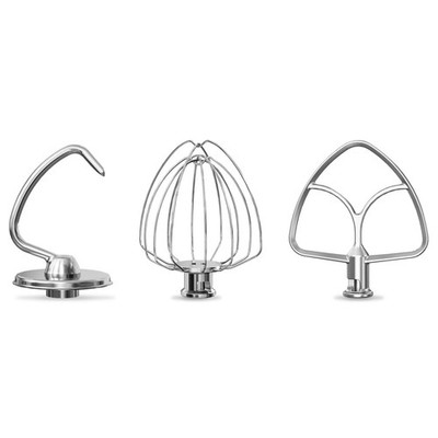 LETOMS Stainless Steel 3 Pieces Attachments (5QT）, Silver 