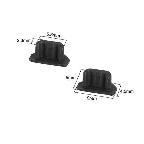 Silicone Micro USB Anti-Dust Stopper Cap Cover Black 10pcs - Photo 2/4
