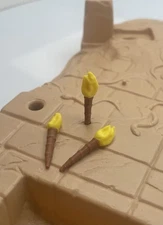 Indiana Jones vintage Well Of Souls Torches 3X Set 1982 REPRO Replacement Part