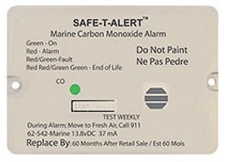 MTI 62-542-WT-MARINE Safe T-Alert 62 Series Carbon Monoxide Alarm, Wht Flush Mnt