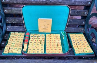 Vintage Butterscotch Bakelite Mahjong Set