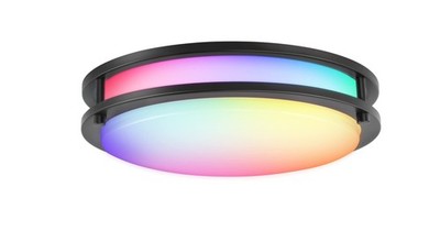 CLOUDY BAY 12'' LED Smart Flush Mount Ceiling Light, 20W, 2700K-6500K, RGB, Alexa