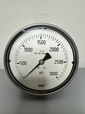 #ad #ad WIKA Pressure Gauge 4quot; Gauge 0 3000 PSI 316 Stainless 1 4quot; NPT Rear Connect $14.95