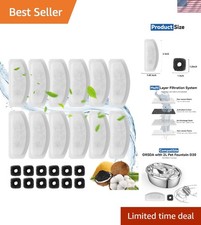 Pure Water 24 Pack Replacement Filters for ORSDA D30 Cat Fountain - Easy Install