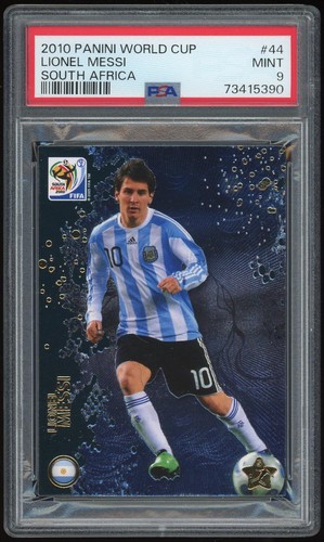 2010 Panini World Cup South Africa #44 Lionel Messi PSA 9 *5390