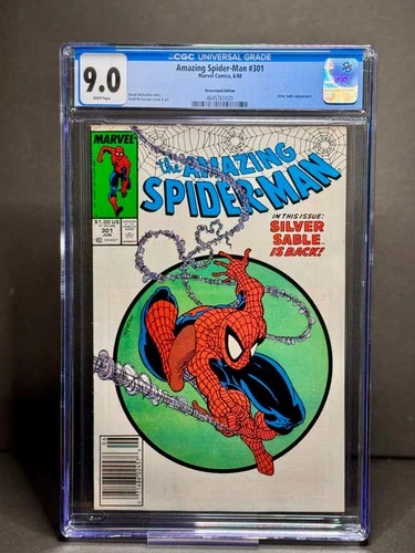 CGC 9.0 Amazing Spider-Man 301 Newsstand Todd McFarlane
