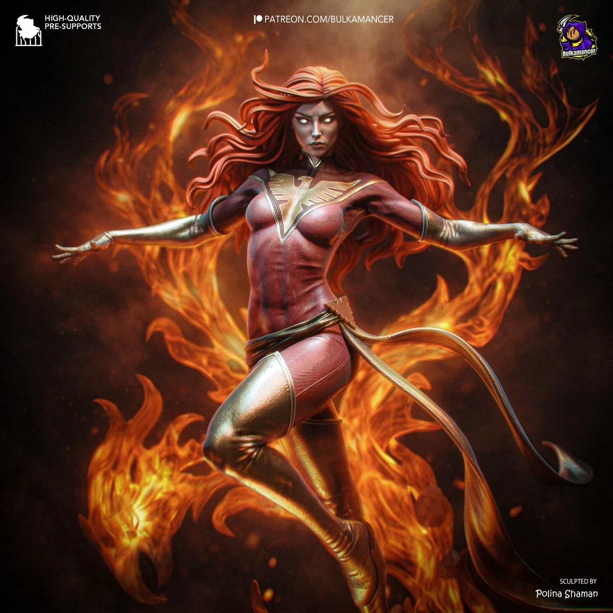 Figura Dark Phoenix - X MEN - 12K Print UNPAINTED (Ask for Painted)