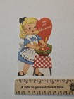 Vintage Valentine’s Day Card Girl Cooking “For My Valentine” — photo 2