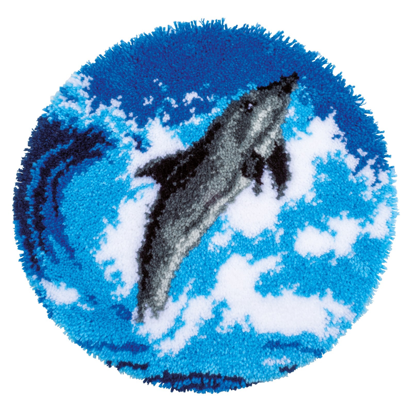 Vervaco Latch Hook Kit: Shaped Rug: Dolphin