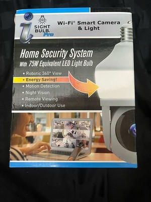 New Sight Bulb WiFi Smart Camera & Light Pro, 75W Equivalent LED Light Open Box