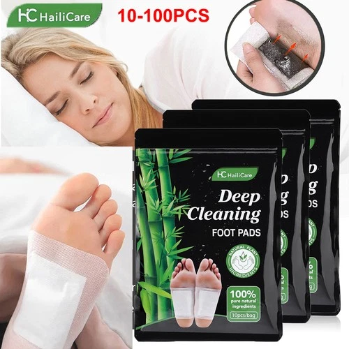 100Pcs Foot Detox Patches Pads Toxins Deep Cleansing Herbal Organic Slimming Pad