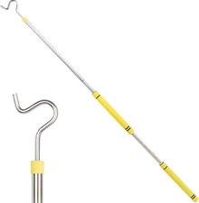 Adjustable Clothes Hook Pole – Long Reaching Hanger Stick for Wardrobe