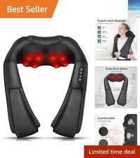 Adjustable Shiatsu Neck and Back Massager with Infrared Heating for Comfort