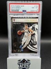 2018 Panini Noir Luka Doncic Rookie HOLO GOLD /10 🔥 PSA 8 RC