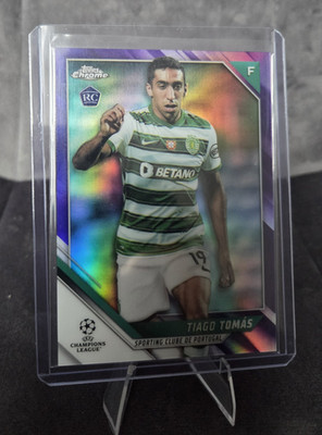 2021 Topps Chrome UEFA Tiago Tomas Purple /250 RC Sporting 