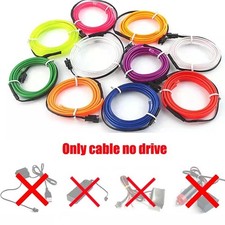 Neon Led Light Glow El Wire String Strip Rope Tube Decor Car Party Controller