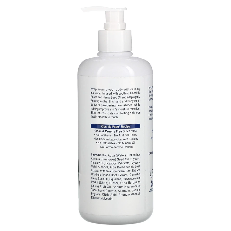 Loción para manos y cuerpo desestresante, sin fragancia, 16 fl oz (473 ml) Foto 2 de 2