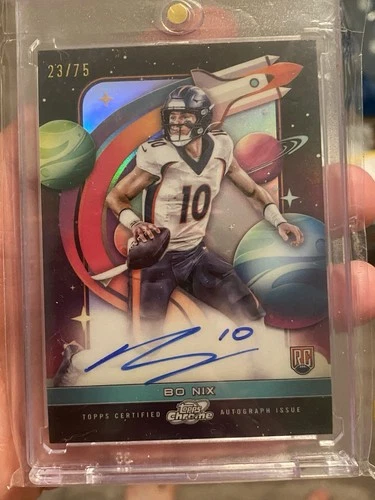 2024 Topps Cosmic Chrome - First Flight Signatures Bo Nix #FFS-BN (AU, RC)