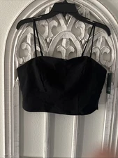 NEW- Wild Fable Black Crop Top size L