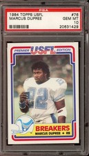 1984 Topps USFL Football #76 Marcus Dupree PSA 10