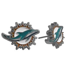 Miami Dolphins Stud Earrings NFL Logo Fan Gear Game Day Team Spirt Football