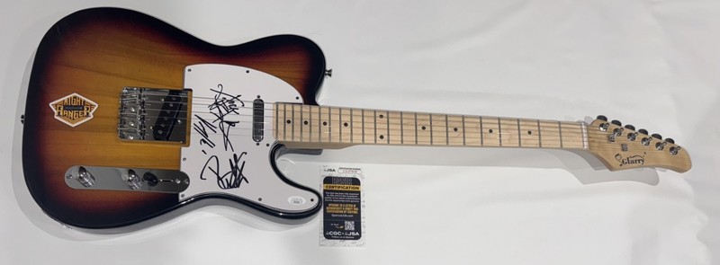 NIGHT RANGER SIGNED ELECTRIC GUITAR BRAD GILLIS JACK BLADES KEAGY JSA COA