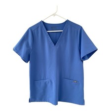 EXCELLENT FIGS Casma Three-Pocket Scrub Top Women's Large L Ceil Blue FW1100