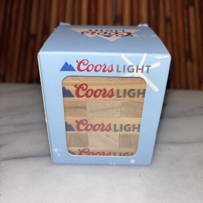 Mini ''Made to Chill'' Coors Light Beer Wood Stacking Game - RARE Promo Item