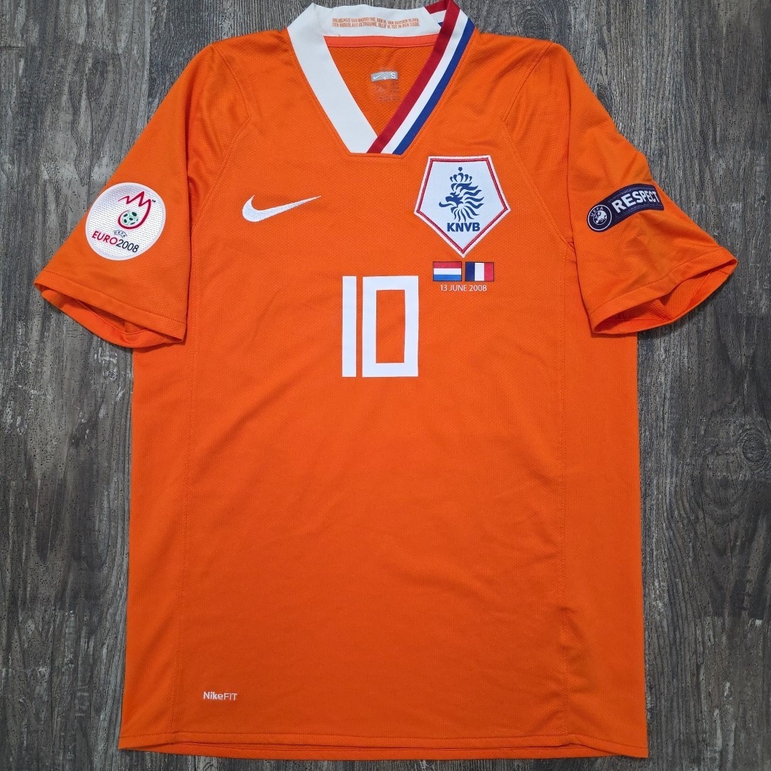 2008 Nike Home Netherlands Soccer Jersey Wesley Sneijder Men S UEFA Euro Holland