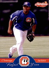 2013 Chattanooga Lookouts Grandstand #31 Rafael Ynoa Dominican Republic DR Card