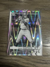 Diego Cartaya #BDC-155 Black & White RayWave - 2021 Bowman Draft - Chrome
