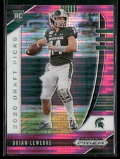 2020 Panini Prizm Draft Picks #142 Brian Lewerke Prizms Pink Pulsar