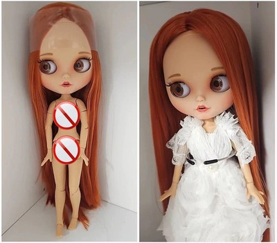Blythe Puppe Schmollender Mund hellbraune Haut matt Gesicht Gelenk Körper 1/6 BJD Custom OOAK Spielzeug
