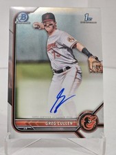 2022 Greg Cullen 1st Bowman ⚾️ CHROME ON CARD AUTO AUTOGRAPH!💎FREE SHIPPING💎💎
