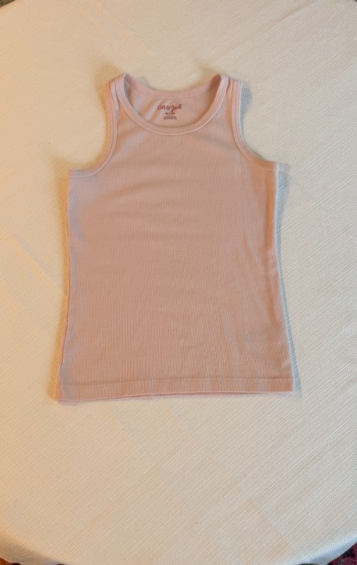 Girls Cat & Jack Tank Top Size M 7/8 Pink Ribbed Basic