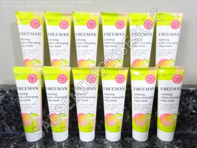 12 Freeman REFINING COLOR CHANGING Clay Mask For Rebalancing Skin 2 FL oz. NEW