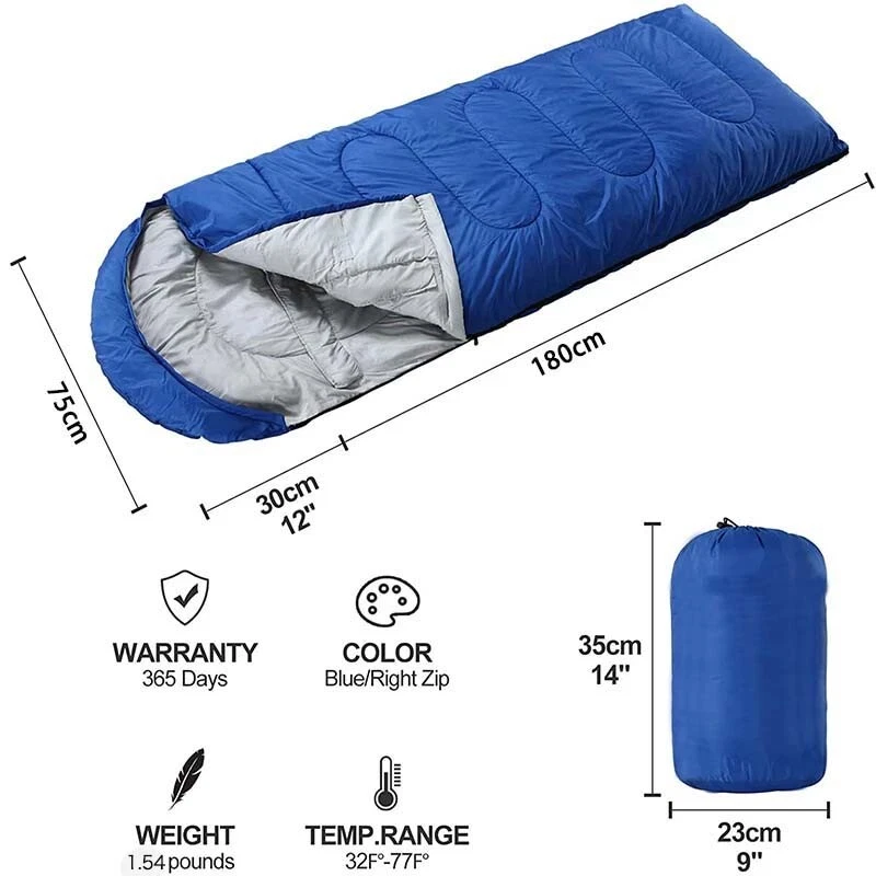 Thick Adult Cold Weather Sleeping Bag For Big & Tall Waterproof Winter Bags US - Image 4 of 4