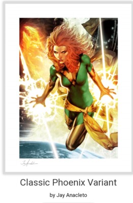 SIDESHOW PRINTS Marvel Print Classic Phoenix 116 of 200 X-MEN By Jay Anacleto  