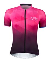 Damen Fahrrad Trikot Radtrikot Kurzarm Kurz XS S L Lady Bike Rad Jersey - Pink