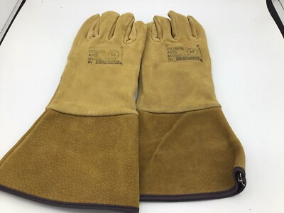 Shelby Work Gloves Leather Welding Safety Pigskin Sz Medium 4095 Brown K4