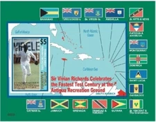 Antigua 2007 - West Indies Cricket Souvenir Sheet - MNH