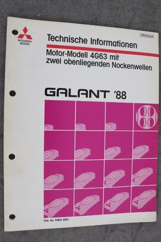 Mitsubishi Galant `88 Tech-Information 4G63 Motor mit obenliegenden Nockenwellen
