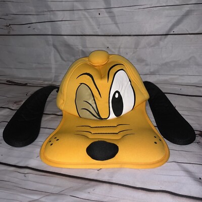 Disney Parks Pluto Floppy Ears Winking Eye Dog Hat Cap Size