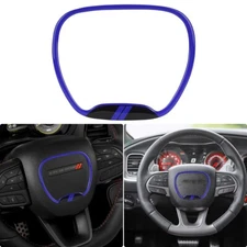 Auovo Steering Wheel Cover Trim for Dodge Charger Challenger 2015-2023 Blue