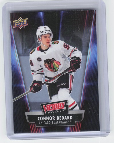 Connor Bedard #V-9 — 2024 Upper Deck National Card Day Victory Black Rookie hockey card