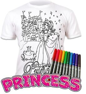 Splat Planet Colour In T-Shirt Girls Unicorn Princess Mermaid Llama Ballerina