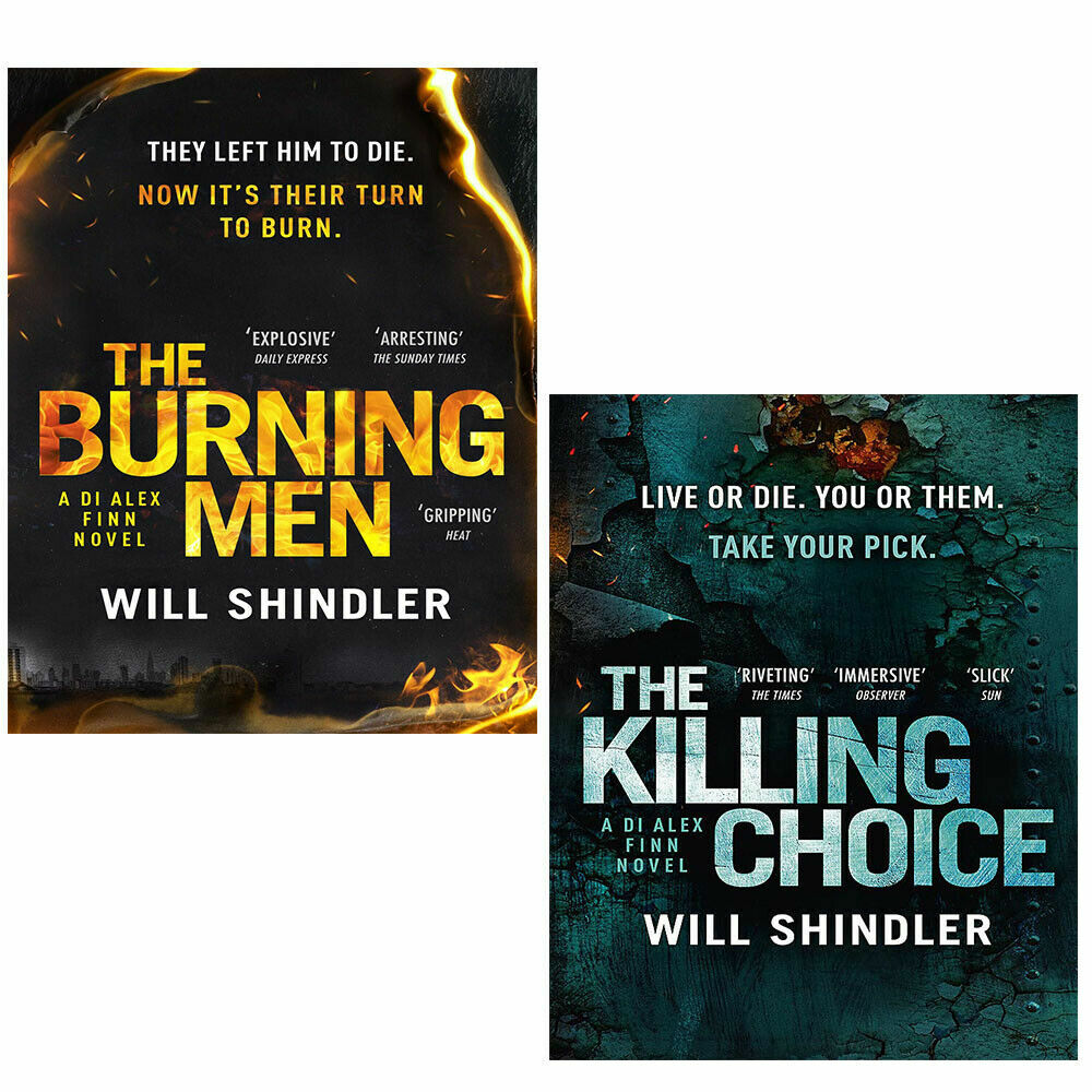 Will Shindler 2 Books Collection Set (The Burning Men,The Killing Choice) NEW