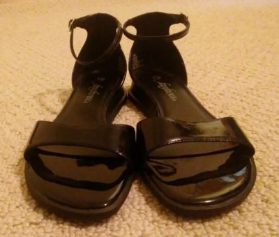 New Without Box Fanfares Womens Size 8.5 Black Ankle Strap Marie Shoes 24