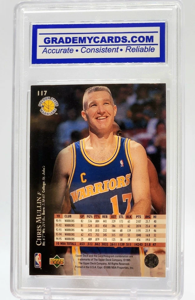 1994-95 Upper Deck - Chris Mullin #117 Warriors - Image 2 of 2